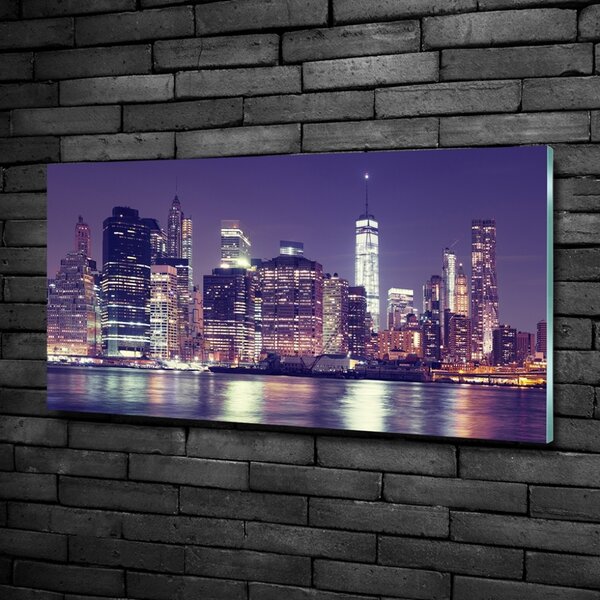 Üvegkép nyomtatás New york éjjel