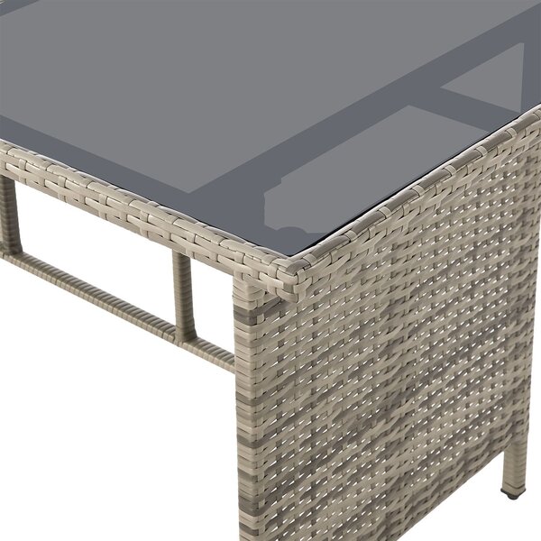 Juskys Rattan kerti bútor szett Turin - szürke