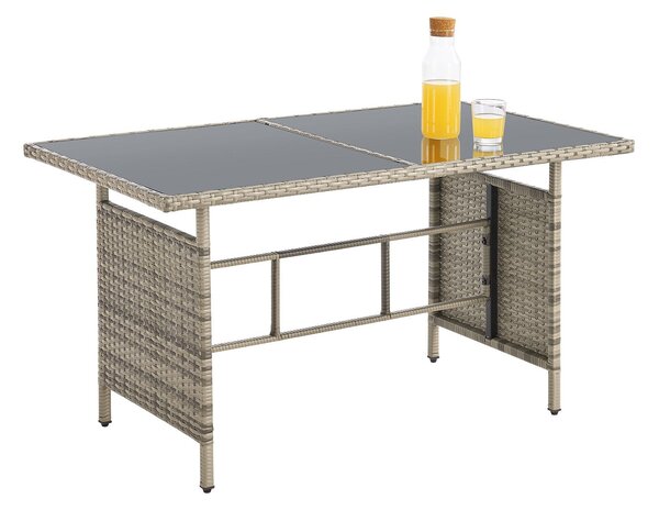 Juskys Rattan kerti bútor szett Turin - szürke