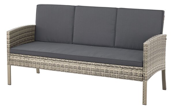 Juskys Rattan kerti bútor szett Turin - szürke