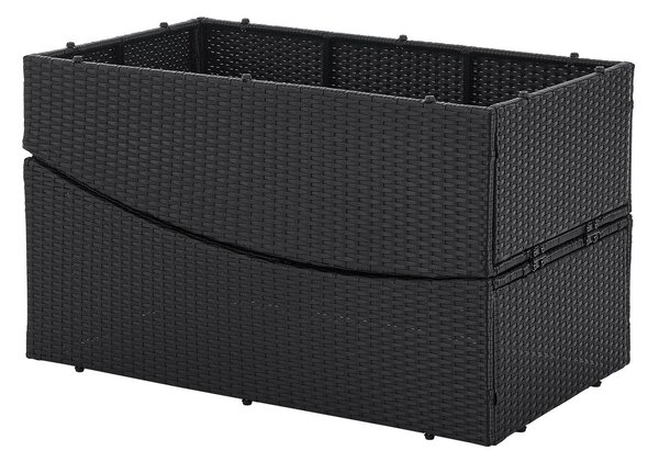 Juskys Lamia kerti rattan napozóágy - fekete