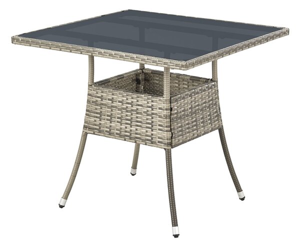 Juskys Rattan asztal Yoro - szürke
