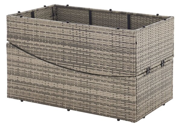 Juskys Lamia kerti rattan napozóágy - szürke
