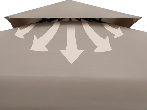Casaria® Lorca kerti pavilon 3x3 m - taupe