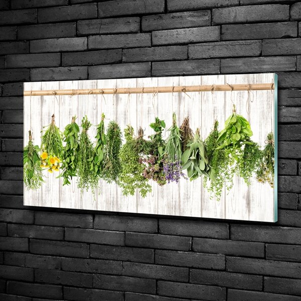 Egyedi üvegkép Herbs egy húr