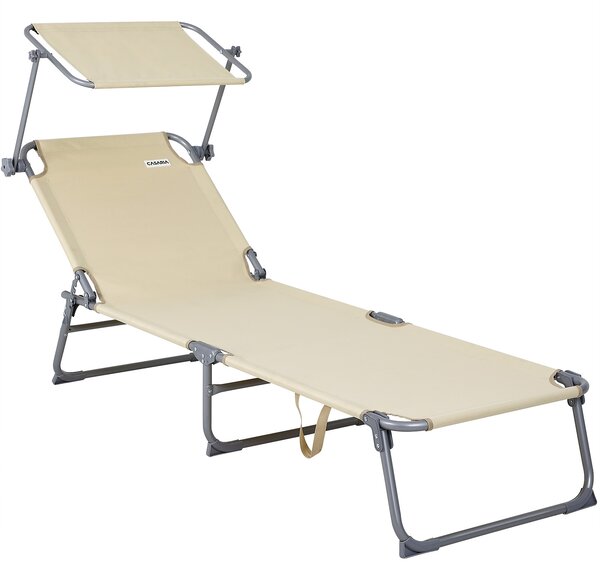 Casaria® Hawaii alumínium napozóágy - bézs