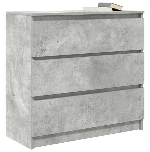 VidaXL betonszürke szerelt fa tálalószekrény 80x35x76 cm