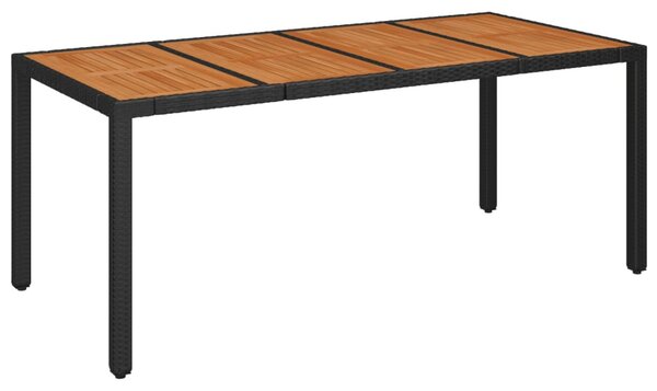 9 részes fekete polyrattan kerti étkezőgarnitúra párnákkal