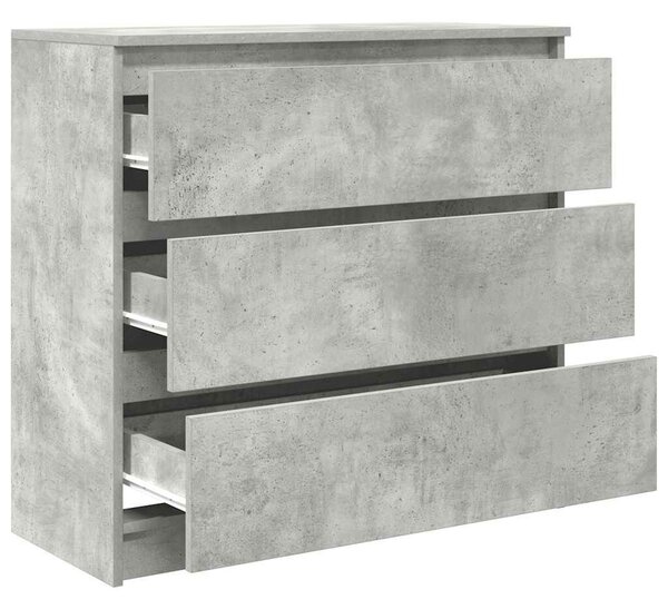 VidaXL betonszürke szerelt fa tálalószekrény 80x35x76 cm