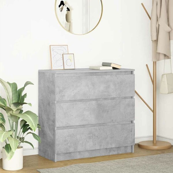 VidaXL betonszürke szerelt fa tálalószekrény 80x35x76 cm