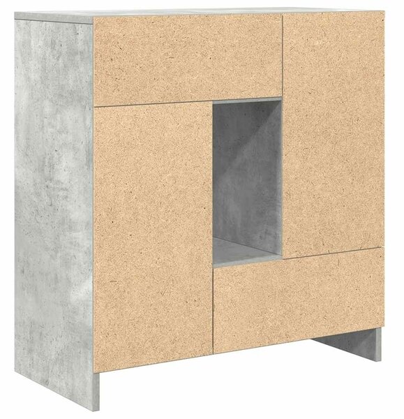 VidaXL betonszürke komód fiókokkal és ajtókkal 70,5x34x74,5 cm