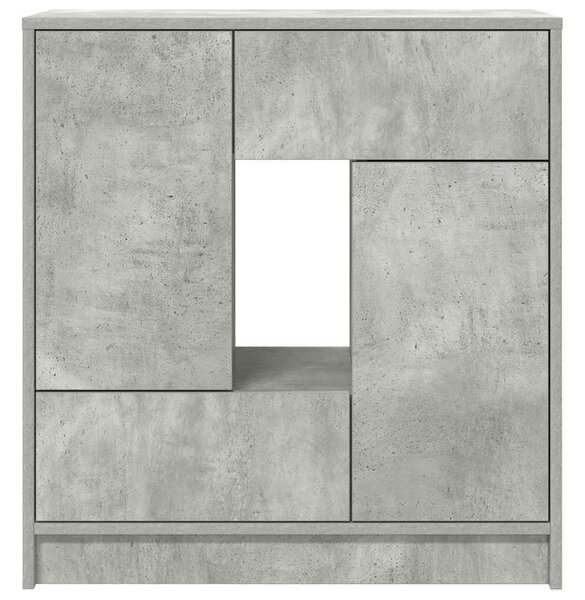 VidaXL betonszürke komód fiókokkal és ajtókkal 70,5x34x74,5 cm