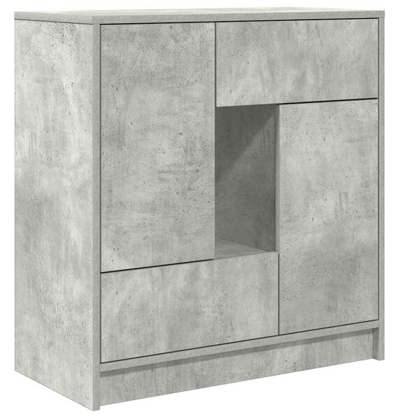 VidaXL betonszürke komód fiókokkal és ajtókkal 70,5x34x74,5 cm