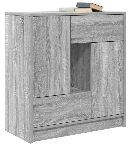 VidaXL szürke sonoma komód fiókokkal és ajtókkal 70,5x34x74,5 cm