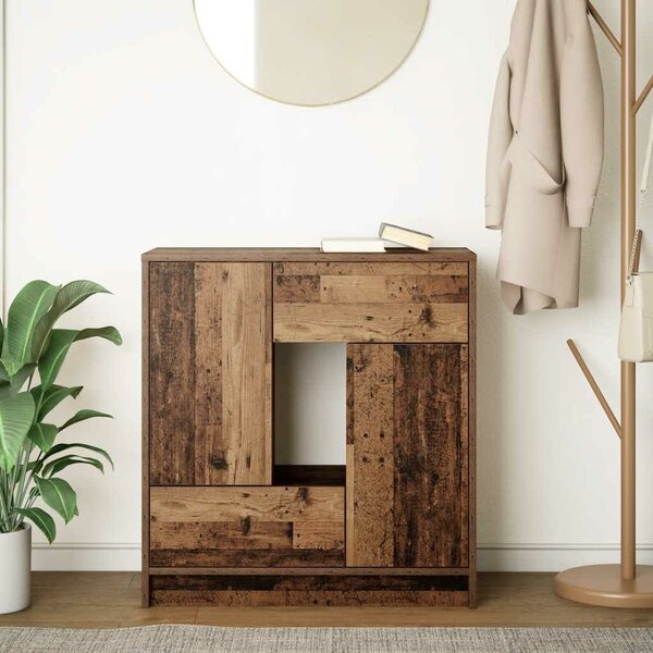 VidaXL antik fa komód fiókokkal és ajtókkal 70,5x34x74,5 cm
