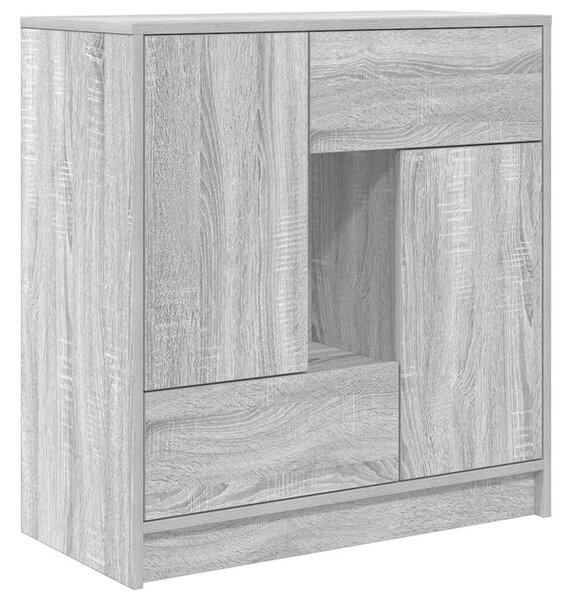 VidaXL szürke sonoma komód fiókokkal és ajtókkal 70,5x34x74,5 cm