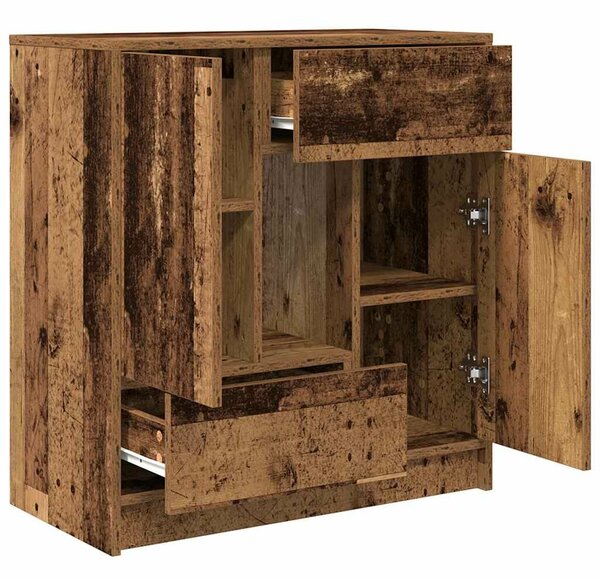 VidaXL antik fa komód fiókokkal és ajtókkal 70,5x34x74,5 cm