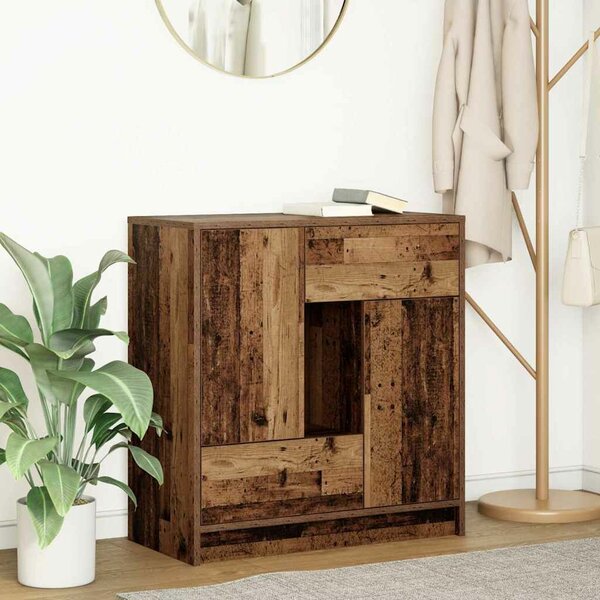 VidaXL antik fa komód fiókokkal és ajtókkal 70,5x34x74,5 cm