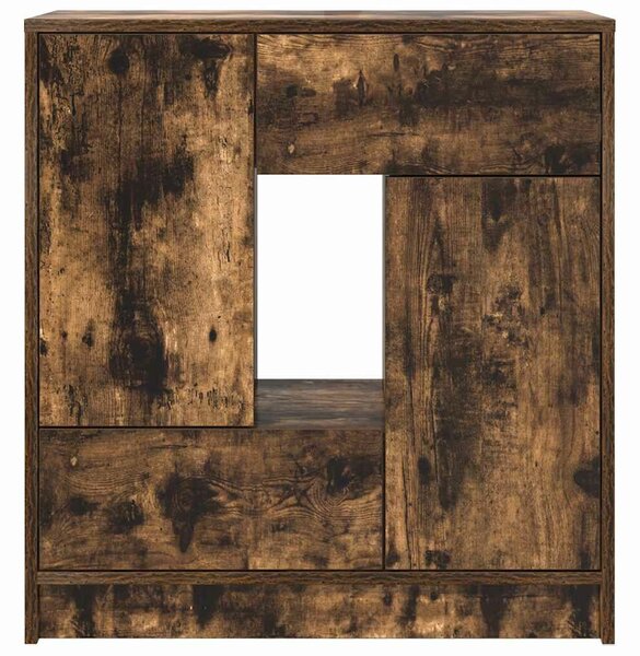 VidaXL füstölt tölgy komód fiókokkal és ajtókkal 70,5x34x74,5 cm