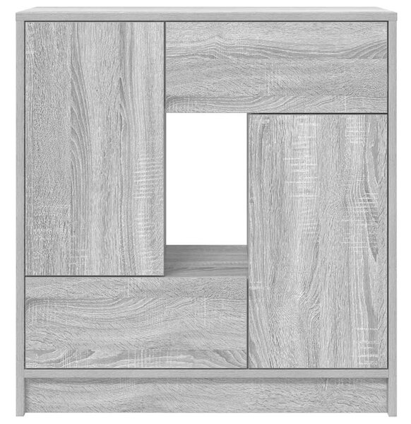 VidaXL szürke sonoma komód fiókokkal és ajtókkal 70,5x34x74,5 cm