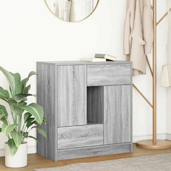 VidaXL szürke sonoma komód fiókokkal és ajtókkal 70,5x34x74,5 cm