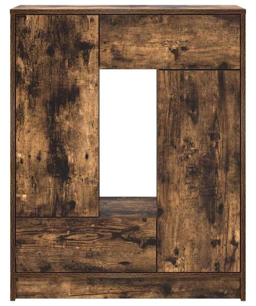 VidaXL füstölt tölgy komód fiókokkal és ajtókkal 73x31x90 cm