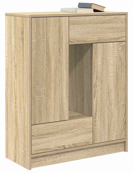 VidaXL sonoma tölgy komód fiókokkal és ajtókkal 73x31x90 cm