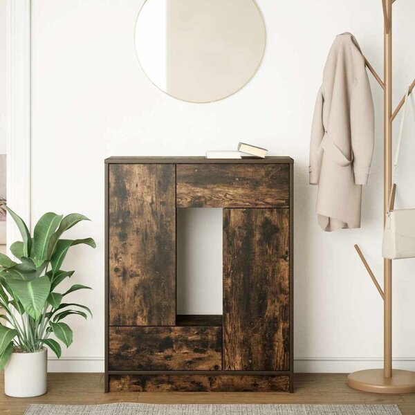 VidaXL füstölt tölgy komód fiókokkal és ajtókkal 73x31x90 cm