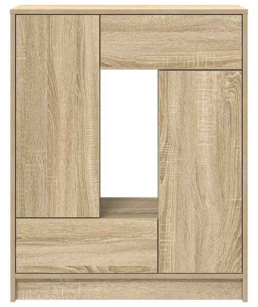 VidaXL sonoma tölgy komód fiókokkal és ajtókkal 73x31x90 cm
