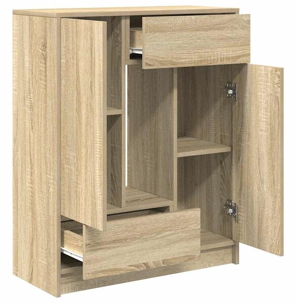 VidaXL sonoma tölgy komód fiókokkal és ajtókkal 73x31x90 cm