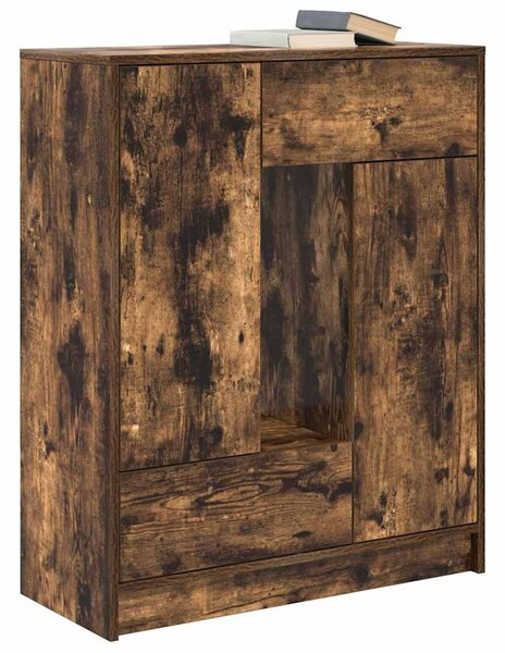 VidaXL füstölt tölgy komód fiókokkal és ajtókkal 73x31x90 cm