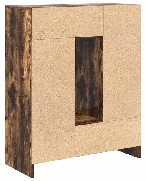 VidaXL füstölt tölgy komód fiókokkal és ajtókkal 73x31x90 cm