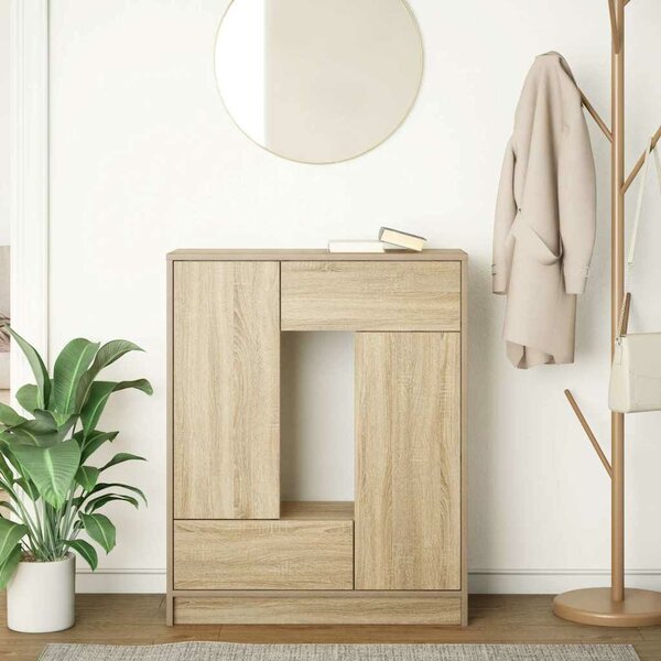 VidaXL sonoma tölgy komód fiókokkal és ajtókkal 73x31x90 cm