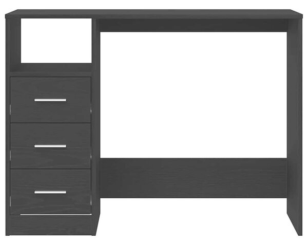 VidaXL fekete tölgy szerelt fa íróasztal fiókokkal 102 x 50 x 76 cm