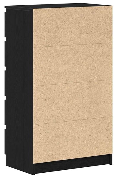VidaXL fekete tölgy szerelt fa fiókos szekrény 60 x 36 x 103 cm