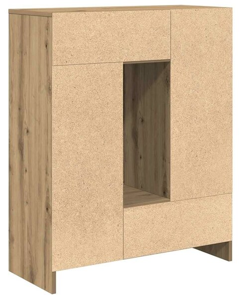 VidaXL kézműves tölgy komód fiókokkal és ajtókkal 73x31x90 cm