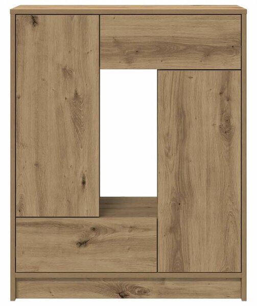VidaXL kézműves tölgy komód fiókokkal és ajtókkal 73x31x90 cm