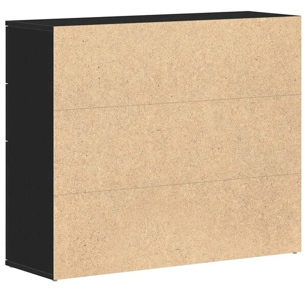 VidaXL fekete tölgy színű szerelt fa tálalószekrény 91x29,5x75 cm