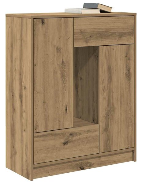 VidaXL kézműves tölgy komód fiókokkal és ajtókkal 73x31x90 cm