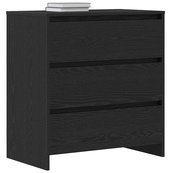 VidaXL fekete tölgyszínű szerelt fa tálalószekrény 70x41x75 cm