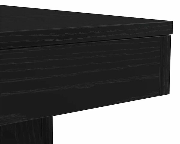 VidaXL fekete tölgy dohányzóasztal LED-lámpákkal 90x50x40 cm