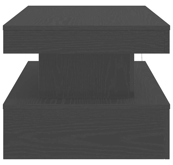VidaXL fekete tölgy dohányzóasztal LED-lámpákkal 90x50x40 cm