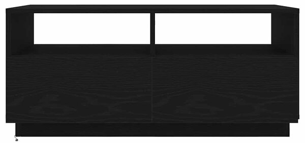 VidaXL fekete tölgyszínű dohányzóasztal LED-lámpákkal 90x49x40 cm