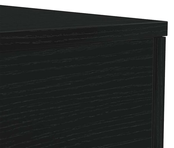 VidaXL fekete tölgy dohányzóasztal LED-lámpákkal 90x50x40 cm