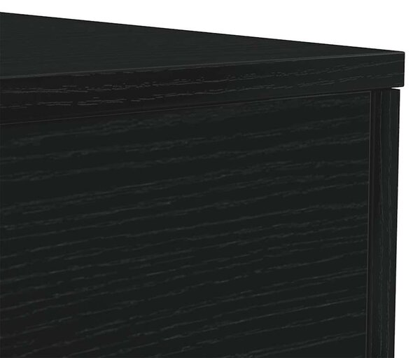 VidaXL fekete tölgy dohányzóasztal LED-lámpákkal 90x50x40 cm