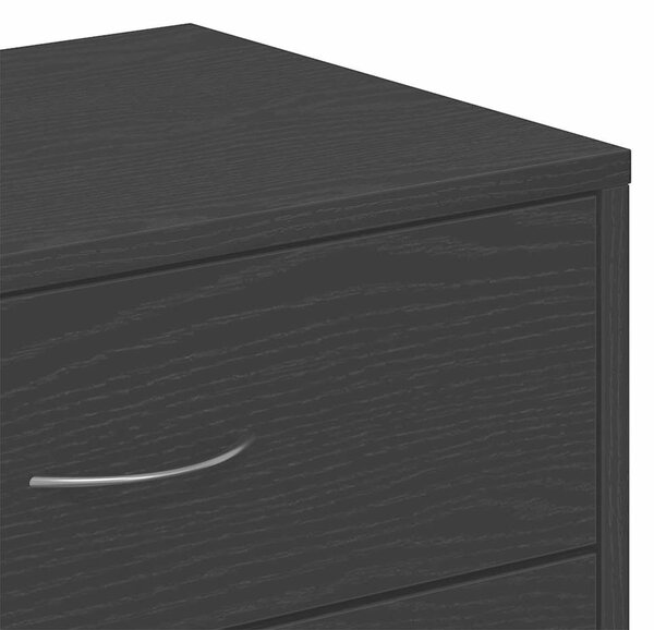 VidaXL fekete tölgy színű szerelt fa komód 6 fiókkal 50 x 34 x 96 cm