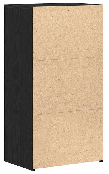 VidaXL fekete tölgy színű szerelt fa komód 6 fiókkal 50 x 34 x 96 cm