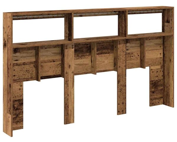 VidaXL antik fa áthidalószekrény LED-világítással 180 x 17 x 102 cm