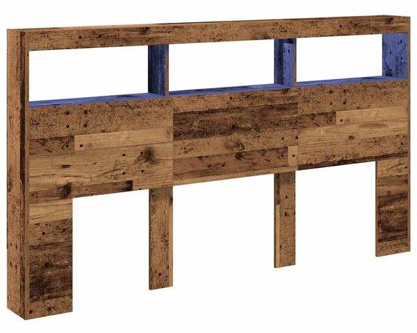VidaXL antik fa áthidalószekrény LED-világítással 180 x 17 x 102 cm