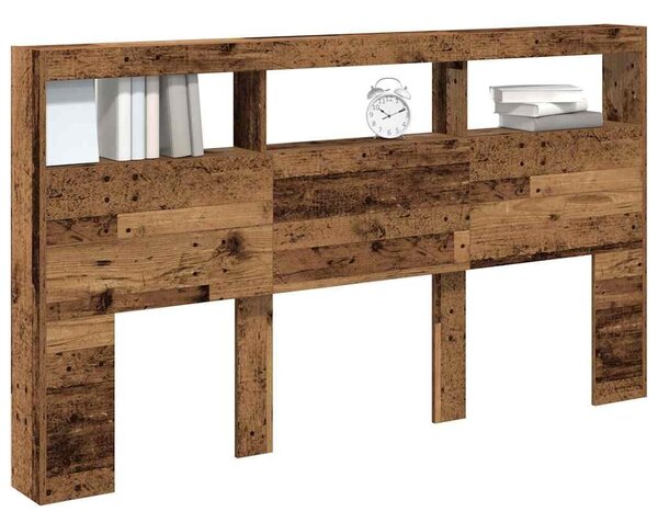 VidaXL antik fa áthidalószekrény LED-világítással 180 x 17 x 102 cm
